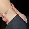 6Pcs 3 Colors Brass Clear Cubic Zirconia Fold Over Clasps FIND-HY0004-04-5