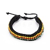 Adjustable Seed Bead Braided Beaded Bracelets for Men Women BJEW-JB06288-02-1