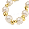 Rack Plating Brass & ABS Plastic Pearl Round Beaded Necklaces for Women NJEW-C059-30G-2