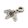 Rack Plating Tibetan Style Alloy European Musical Note Dangle Charms FIND-B034-39AS-2