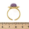 Oval Natural Amethyst Finger Rings RJEW-M063-01G-16-3