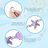4Pcs 4 Colors Ocean Theme Alloy Enamel Link Purse Strap Extenders AJEW-TA0003-68-5