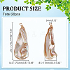 20Pcs Electroplated Natural Freshwater Shell Pendants PALLOY-WR00019-2