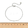 304 Stainless Steel Satellite Chain & Cable Chain Bracelets BJEW-JB14160-02-4
