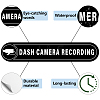 Mini PVC Coated Self Adhesive DASH CAMERA RECORDING Warning Stickers STIC-WH0017-003-3