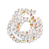 Faceted Glass Beads Strands X-EGLA-E030-01D-2