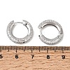 Brass Micro Pave Cubic Zirconia Hoop Earrings KK-CBA8324-24P-04-5