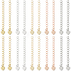50Pcs 5 Colors Rack Plating Brass Chain Extender FIND-BBC0004-80-1