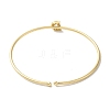 Rack Plating Brass Micro Pave Clear Cubic Zirconia Letter Open Cuff Bangles BJEW-A018-01G-D-3