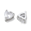 Brass Micro Pave Clear Cubic Zirconia Charms CU-CBA91C0-03P-2