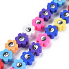 Handmade Polymer Clay Bead Strands CLAY-S096-032I-1