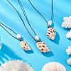 Summer Beach Natural Cultured Freshwater Pearl & Natural Shell Pendant Necklaces NJEW-JN05100-01-2