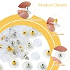 Brass Bullet Clutch Bullet Clutch Earring Backs with Pad KK-FS0001-43-2
