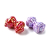 UV Plating Opaque Acrylic Beads MACR-F083-07-2