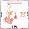 Zinc Alloy Tassel Keychain KEYC-WH20004-12P-2
