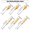 HOBBIESAY 6Pcs 6 Style Steel Chisels AJEW-HY0001-68-2