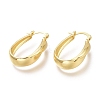 Brass Thick Hoop Earrings EJEW-H104-08G-1