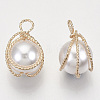 ABS Plastic Imitation Pearl Pendants KK-N235-020B-4