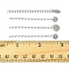 12Pcs 4 Styles 304 Stainless Steel Chain Extender FIND-FS0002-96B-5
