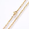 304 Stainless Steel Cable Chain Necklaces NJEW-P226-01G-01-2