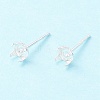 925 Sterling Silver Post Stud Earring Settings STER-P047-06B-S-2