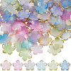 180Pcs 6 Colors Transparent Acrylic Bead Caps TACR-PA0001-08-1