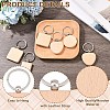 20Pcs 4 Styles Natural Wood Keychains HJEW-YW0001-10-3