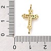 Brass Pave Clear Cubic Zirconia Connctor Charms KK-M101-02D-G02-3