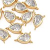 SHEGRACE Brass Pave Clear Cubic Zirconia Teardrop Chandelier Component Links XGRQ2O339-428G-1