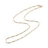 Brass Ball and Column Link Chains Necklace for Women NJEW-P265-22G-2