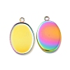 Ion Plating(IP) 304 Stainless Steel Pendant Cabochon Settings STAS-H378-06MC-2