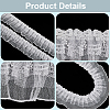 5 Yards Polyester Pleated Flower Lace Trim OCOR-GF0003-89A-6
