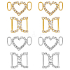 8Pcs 4 Style Brass Crystal Rhinestone Shoe Decoration FIND-HY0003-22-1