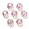 UV Plating Transparent Acrylic European Beads OACR-F004-03E-2