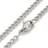 Non-Tarnish 201 Stainless Steel Curb Chain Necklaces for Women and Men NJEW-F322-07P-1