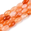 Natural Pink Agate Beads Strands G-T138-180H-4