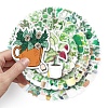 100Pcs Plant PET Waterproof Stickers PW-WG27039-01-6