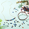 175Pcs 5 Colors 2-Hole Opaque Glass Seed Beads SEED-PJ0001-04A-7