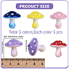 25Pcs 5 Colors Opaque Acrylic Beads MACR-PA0001-60-2
