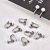 Tarnish Resistant 304 Stainless Steel Clip-on Earring Settings X-STAS-Q227-01-6