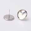 Brass Stud Earring Settings KK-H720-P-NR-1