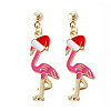 Christmas Theme Alloy Plastic Dangle Stud Earrings FS-WG6FBD6-20-1