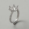 Adjustable Brass Ring Findings KK-WH0062-40P-1