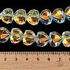 Electroplate Transparent Glass Beads Strands EGLA-B012-AB-6