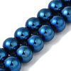 Electroplated Synthetic Magnetic Hematite Beads Strands G-I364-K01-2