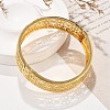 Brass Bangles for Women BJEW-D313-06G-5