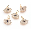 Brass Micro Pave Cubic Zirconia Pendants ZIRC-G166-18G-1