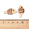 Hand Painted Fish Shaped Porcelain Beads PORC-N013-06E-3
