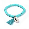 Handmade Polymer Clay Heishi Beads Stretch Bracelets BJEW-JB04251-M-2