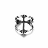 Alloy Punk Cross Open Cuff Rings for Men IO0623-9-1